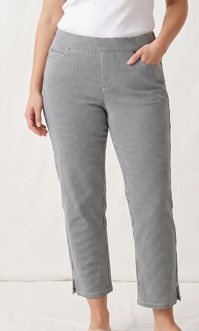 Mario Serrani XL Striped Pants Rayon Nylon Spandex